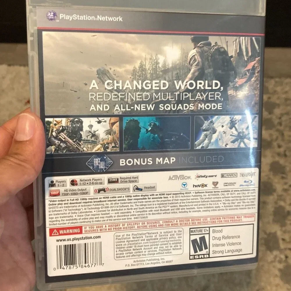Call of Duty Ghosts PS3 Game w/ Case & Disc – Shooter Action